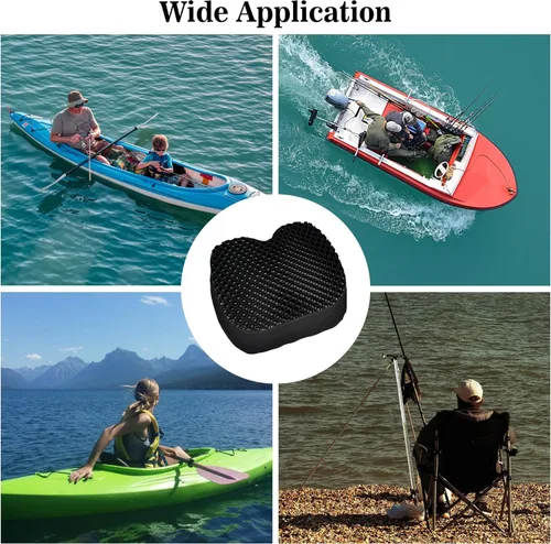 Miniatura 5 de Kayak Seat Cushion, Anti Slip Gel Seat Cushion for Long Sitting on Boat, Canoe, Sup, Chair Negro