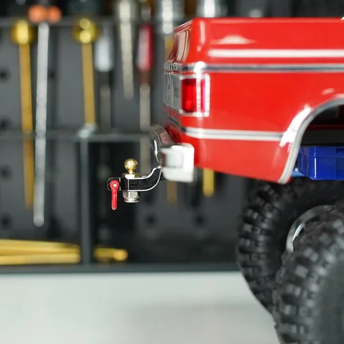 Miniatura 7 de INJORA Receptor de enganche de caída de 0.11 oz, enganche de aluminio CNC para 1/18 RC Crawler TRX4M actualización, 2
