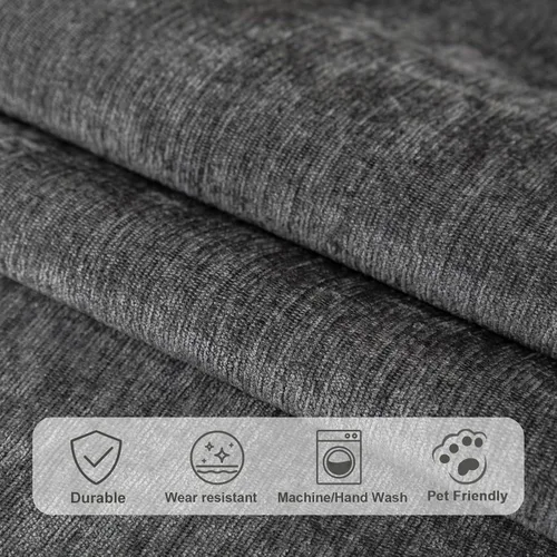 Miniatura 4 de Funda de felpilla suave, antideslizante, lavable para sofá modular de 3 cojines, funda para sofá de 3 cojines, funda para sofá con diseño afilado