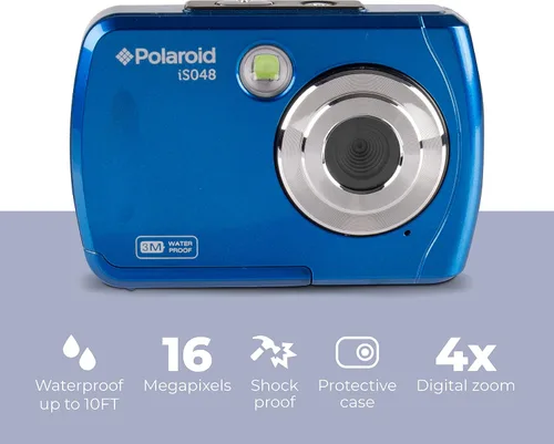 Miniatura 2 de Cámara digital Polaroid IS048 - Pequeña, ligera, impermeable, para compartir instantáneamente, 16 MP, portátil, de mano, cámara de acción (roja)