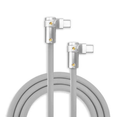 Miniatura 20 de chubbycable FlexElbow - Cable de carga rápida de 90 grados y 240 W, cable USB C en ángulo recto, cable de carga de silicona compatible con iPhone