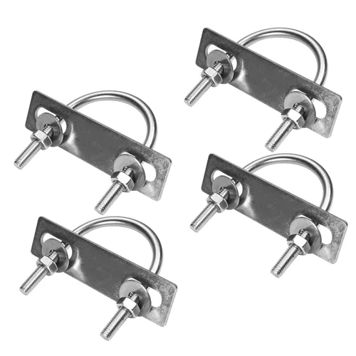 Miniatura 20 de Bettomshin 10 pernos en U 304SS, 2.36 pulgadas (2.362 in) de ancho x 1.18 pulgadas de longitud de rosca, pernos en U curvados redondos M6 w