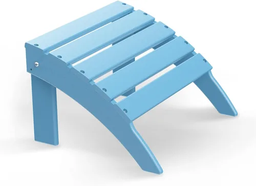 Miniatura 31 de Briopaws Otomana Adirondack plegable, silla Adirondack de polietileno de alta densidad resistente a la intemperie, reposapiés de plástico para Blanco