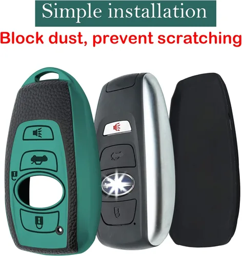 Miniatura 3 de Kirsnda Funda para llavero Subaru con llavero, textura de TPU suave, 4 botones para BRZ Legacy Outback Ascent Crosstrek Forester WRX, accesorios
