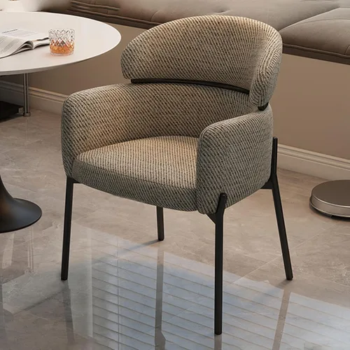 Miniatura 11 de Sillas de cocina de comedor con lino de algodón, juego de sillas de comedor con cojines, silla de sala de estar con almohadilla antideslizante