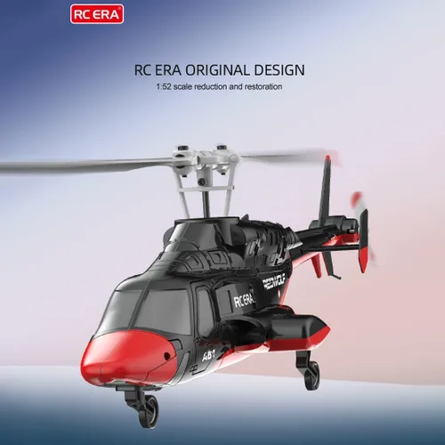 Miniatura 5 de RC ERA A61 Helicóptero RC con despegue/aterrizaje con una tecla, escala 1/52 Air-Wolf Rotor individual 2.4G 4CH Heli Aircraft Altitude Hold, Rojo