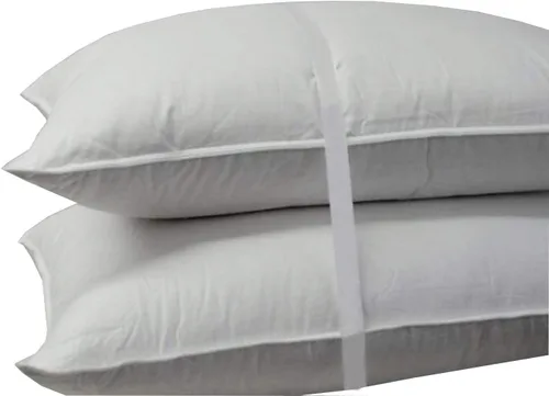 Miniatura 2 de Royal Bedding Almohada de plumón de lujo – 500 hilos 100% algodón Shell, tamaño estándar, firme, juego de 2
