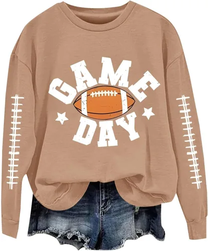 Miniatura 9 de Women's Oversized Sweatshirt, Long Sleeve Sweatshirts Crewneck Printed Pullover Tops, S-3XL