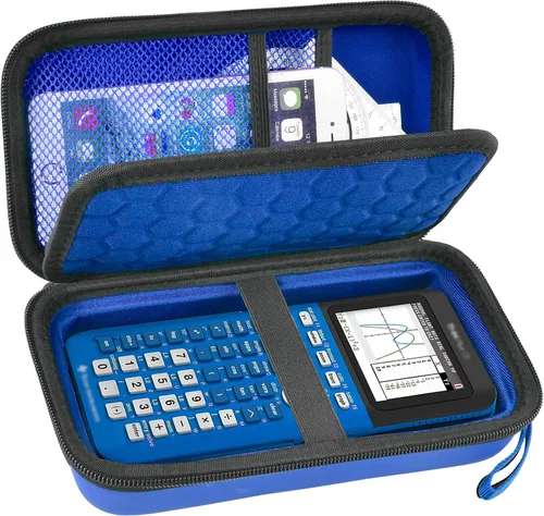 Miniatura 10 de Funda para calculadora gráfica compatible con Texas Instruments TI-84 Plus CE/TI-83 Plus CE, soporte de almacenamiento duro para estudiantes