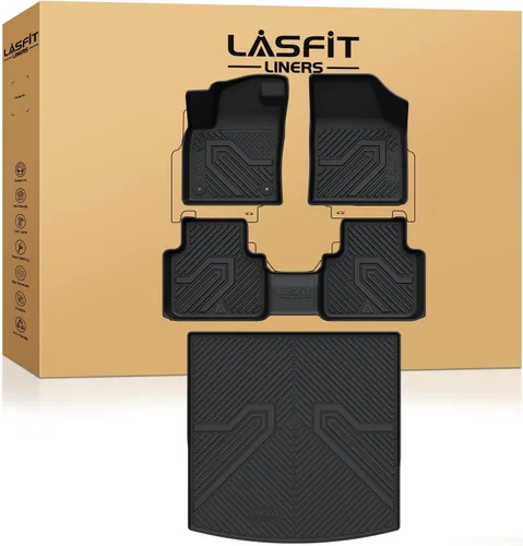 Miniatura 19 de LASFIT - Tapete de carga 3D para maletero de Volkswagen VW2018-2024 (ajuste 5 asientos), protección para todo tipo de clima, tapete de TPE de alta