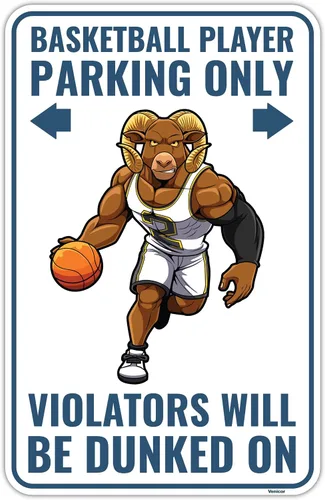 Venicor Cartel de baloncesto – 9 x 14 pulgadas – Aluminio – Regalos de baloncesto – Decoración de habitación de jugador de baloncesto – Accesorios