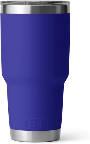 Miniatura 3 de YETI Rambler - Vaso aislado al vacío de acero inoxidable de 30 onzas con tapa MagSlider azul (Offshore Blue)
