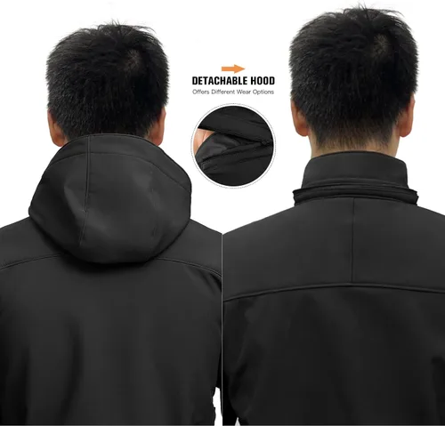 Miniatura 2 de FREE SOLDIER Men's Softshell Hiking Jacket Waterproof Hooded Tactical Hunting Jacket