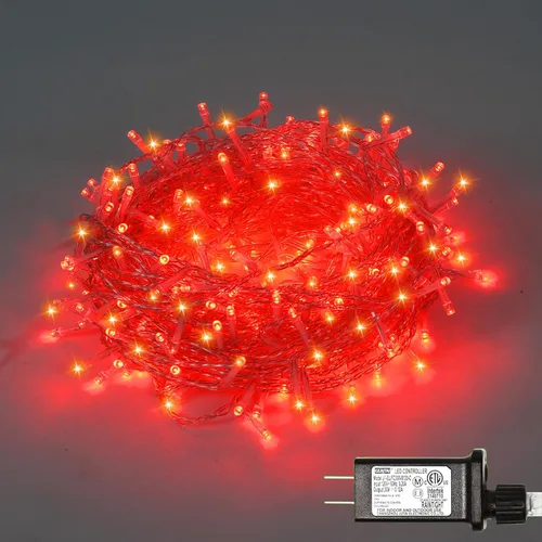 Miniatura 7 de Cadena de luces rosa para exteriores, decoraciones de San Valentín, 8 modos de luces de hadas de Navidad, enchufe para árbol del dormitorio