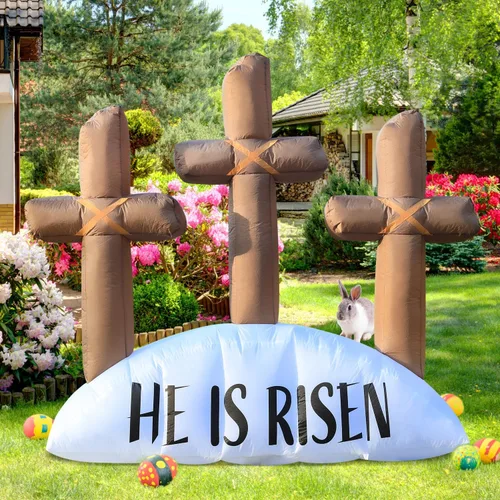 Miniatura 2 de Decoraciones inflables de Pascua para exteriores de 6 pies, con luces LED integradas, decoración de patio, para fiestas de Pascua, al aire libre