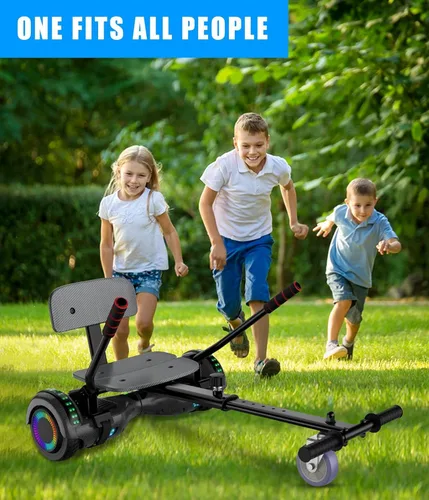 Miniatura 3 de SISIGAD Accesorio para asiento de scooter, 6.5 pulgadas, auto equilibrante, Go Kart, con Bluetooth y luces LED 6.5" negro+negro