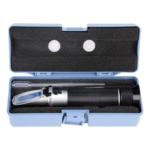 Miniatura 8 de Refractómetro de alcohol para porcentaje de volumen de alcohol espirituoso, probador de alcohol de mano con compensación automática de temperatura