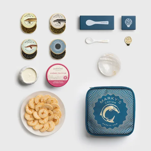 Miniatura 13 de MARKY'S Juego de regalo de caviar caspio – 1 oz / 28 g (paquete de 3) x Beluga Hybrid Caviar, Privat Stock Almas Osetra, Osetra Royal Amber Caviar