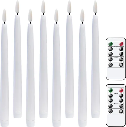 Miniatura 11 de Velas alargadas decorativas sin llama, con control remoto y temporizador