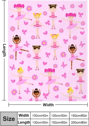 Miniatura 2 de Manta de bailarina para niña, súper suave y cálida, manta de baile para sofá, cama, decoración para niñas y adultos, regalos para todas