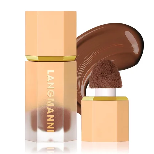 Miniatura 14 de Maquillaje líquido en barra de contorno, varita de contorno facial crema con aplicador de cojín, bronceador cremoso natural mate de larga duración