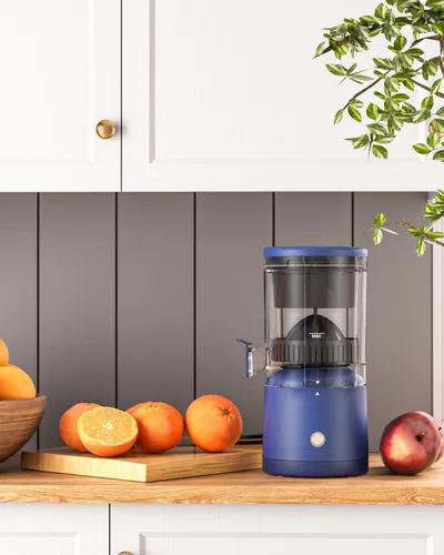 Miniatura 7 de SUNHAIXIA Exprimidor eléctrico recargable - Exprimidor de cítricos con tipo c recargable para jugo de naranja, limón y pomelo. (azul-45 vatios)