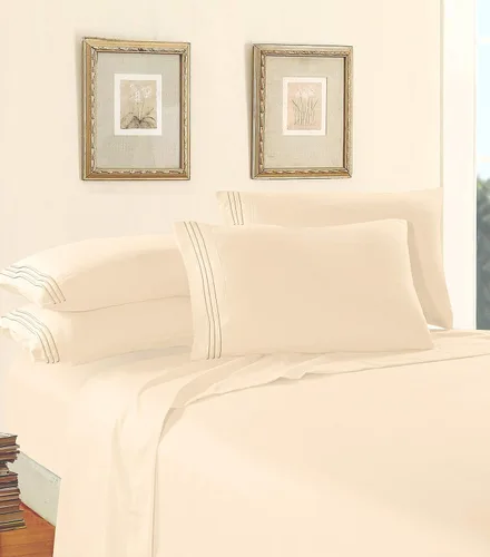 Miniatura 3 de Elegant Comfort - Juego de sábanas de 4 piezas de microfibra, 1500 hilos, resistente a las arrugas, sábana bajera elástica, esquinas tipo bolsillos