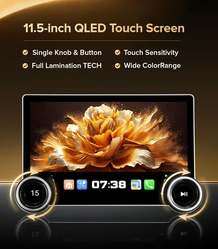 Miniatura 6 de ApexNav - Actualización de radio inalámbrica CarPlay de 11.5 pulgadas para Ford F150 (09-14) AC manual - 4G+64G Android 13 estéreo con dos perillas