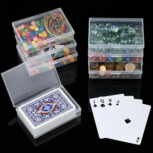 Miniatura 6 de Vicenpal Caja de Cartas de Juego de Plástico Transparente Estuche para Mazo de Cartas Soporte con Cierre a Presión Organizador de Almacenamiento