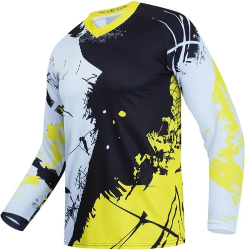 Camiseta de ciclismo de montaña para hombre, manga larga, MTB Off-Road, Motocross, de secado rápido, para descenso y motocross