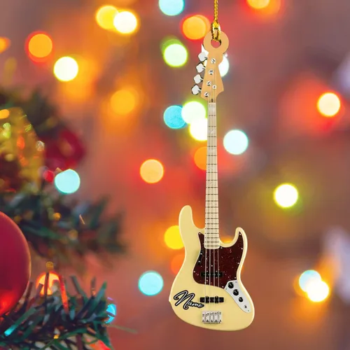 Miniatura 6 de MoonArt Adorno personalizado de guitarra de piano, nota musical de piano, adorno con forma de madera acrílica, regalo para amantes de la guitarra
