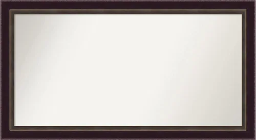 Miniatura 404 de Amanti Art Espejo de baño de bronce para sobre el fregadero, 24 x 24 pulgadas, espejo cuadrado de bronce Lara para tocador, marco de madera