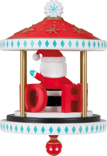 Miniatura 2 de Hallmark Keepsake Adorno Navideño Colgante con Movimiento 2023, Santa-Go-Round, Carrusel Ho Ho Ho, Regalos para Coleccionistas de Santa