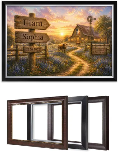 Miniatura 165 de IPIC - Personalized Framed Canvas with Custom Street Sign in Boston Personalized Street Signs with Names, Custom Canvas Print, Boston Sunset