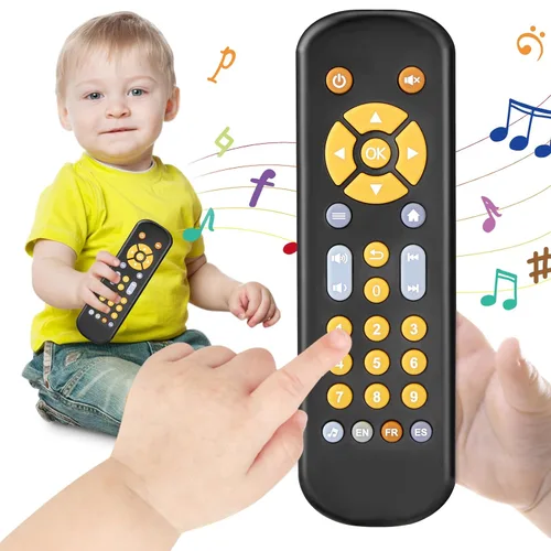 Miniatura 8 de Avkast Juguetes de dentición para bebés de 3, 6, 12, 18 meses, juguetes mordedores para bebés con forma de control remoto de TV, juguetes