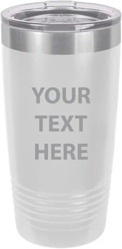 Miniatura 13 de Taza de café personalizable con texto personalizable y grabado láser de 20 onzas Azul