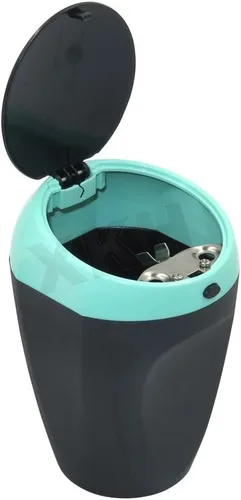 Miniatura 5 de XKH - Mini cenicero portátil taza de cigarrillos cubo trasero cubo humo ceniza titular azul [B078JP9J7B]