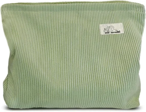 Miniatura 47 de HAPPYHEIDI Bolsa de maquillaje estética para mujer con compartimento para accesorios con cremallera para cosméticos, viajes, organizador de bolsos
