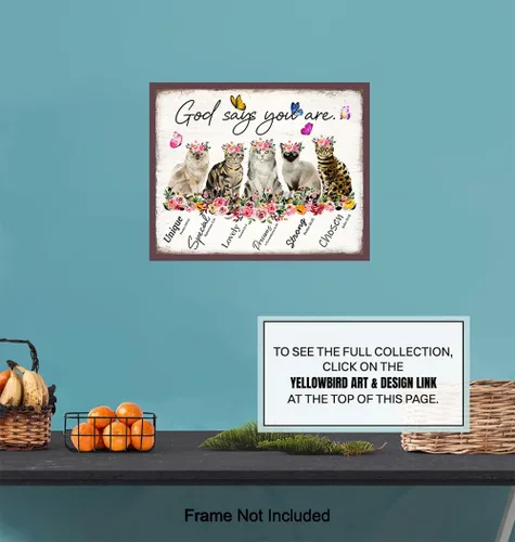 Miniatura 7 de Arte de pared inspirador cristiano de 11 x 14 pulgadas, versículo de la Biblia, decoración de pared de las Escrituras del Salmo para mujeres