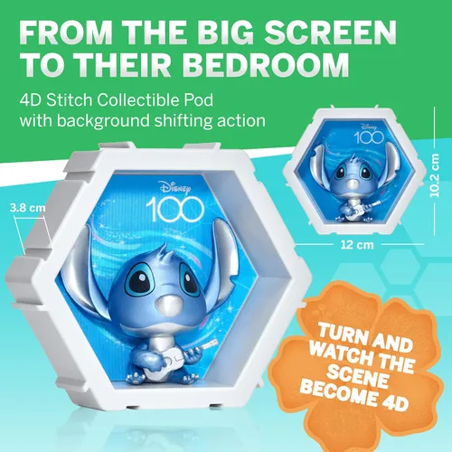 Miniatura 2 de WOW! PODS 4D Disney 100 - Stitch - Coleccionable aniversario de Disney de cien años, relleno de cesta de Pascua, figuras de acción, regalos