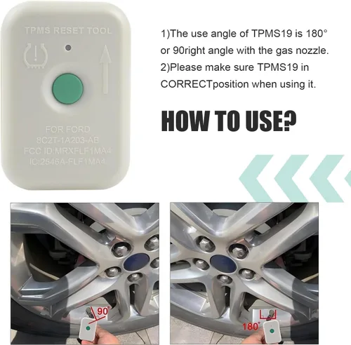 Miniatura 5 de TPMS 19 Restablecimiento de presión de neumáticos, herramienta de programación de sensor de reinicio TPMS, accesorio OEM de repuesto #8C2T-1A203-AB