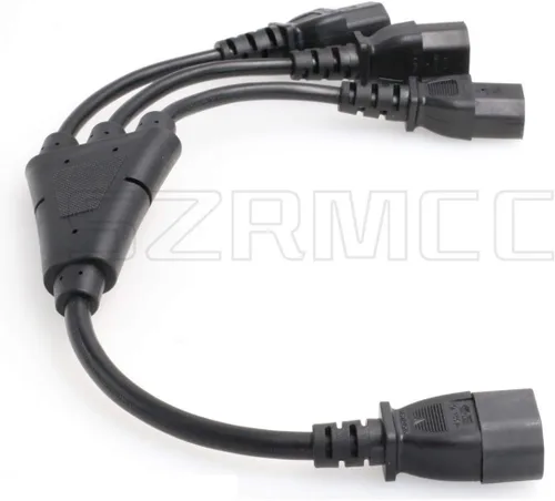 Miniatura 3 de SZRMCC Equipo eléctrico UPS PDU Server Y Split IEC320 C14 a 3 x C13 10A 250V Cable de extensión de cable de alimentación