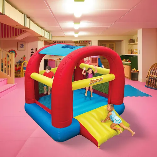 Miniatura 7 de Banzai Bounce 'N' Slide Cool Canopy - Casa inflable para interiores y exteriores con tobogán y soplador