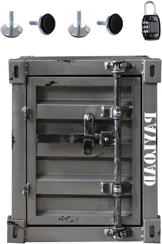 Miniatura 34 de Mesita de noche creativa estilo industrial, contenedor de hierro para sofá, mesa de esquina lateral de metal, mesa de teléfono, decoración de mesa