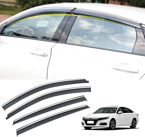 Miniatura 33 de Compatible con Toyota Camry 2018-2024 L LE SE XLE XSE Hybrid Cinta Adhesiva en Policarbonato Protectores de Lluvia Viseras de Ventana Deflector