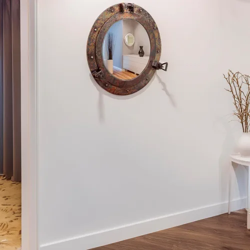 Miniatura 4 de Nagina International Espejo náutico de buey náutico de alta calidad con diseño de náutica de cobre rústico Espejos de baño náuticos