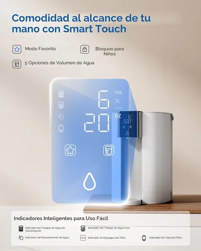 Miniatura 7 de Waterdrop CoreRO - Sistema de ósmosis inversa para encimera, certificado NSF/ANSI 58 y 372, 6 etapas, filtro de agua de ósmosis inversa portátil