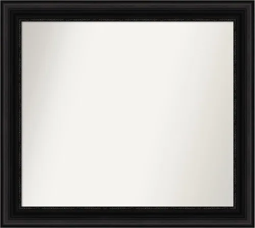 Miniatura 683 de Amanti Art Espejo personalizado, espejo de baño negro puente, espejo de pared o espejo de tocador de baño sobre el fregadero (26 x 26 pulgadas)