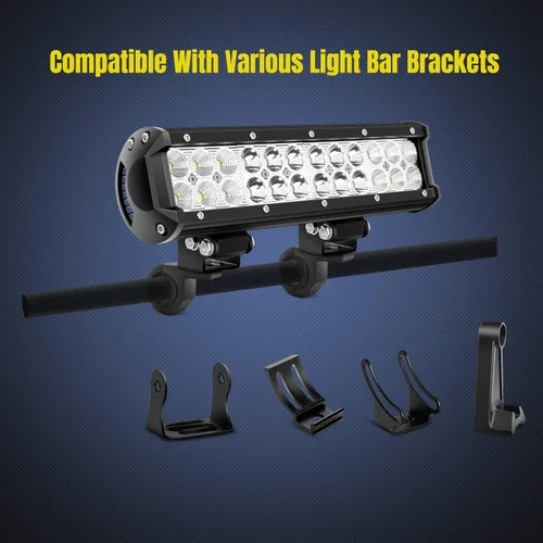Miniatura 5 de Nilight - 90027B Juego de 2 piezas de abrazadera de barra horizontal para barra de luz LED, compatible con barras de toro de 0.75" 1" 1.25", barras