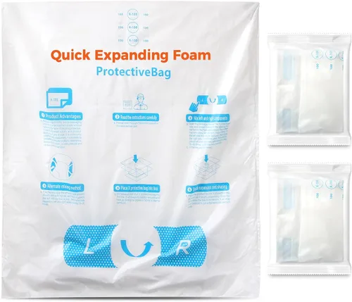Miniatura 12 de 18" x 24" 8 PCS TONESPAC Instant Pack Quick Expanding Foam X-400 Bolsa de embalaje para embalaje y envío Paquete de 8